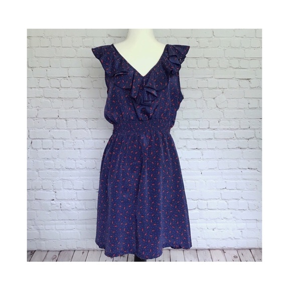 ULTRA PINK | PINUP HEELS PRINT RETRO FLOUNCE DRESS - Picture 2 of 8